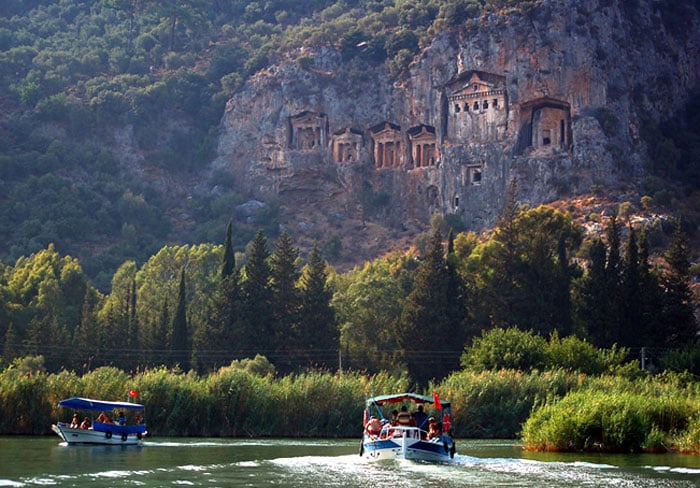 Boat & Yacht Rent in Marmaris Turkey 5 book2sail-Sanctuaries carian rock tombs in Marmaris