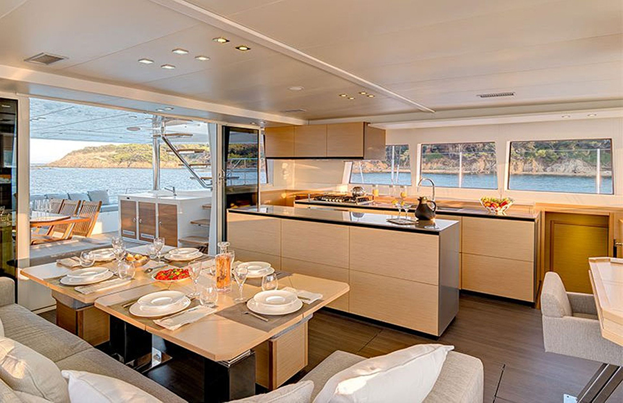 Charter the Spacious Catamaran 570: Experience Leisure in Water 7 book2sail-catamaran 570 interior